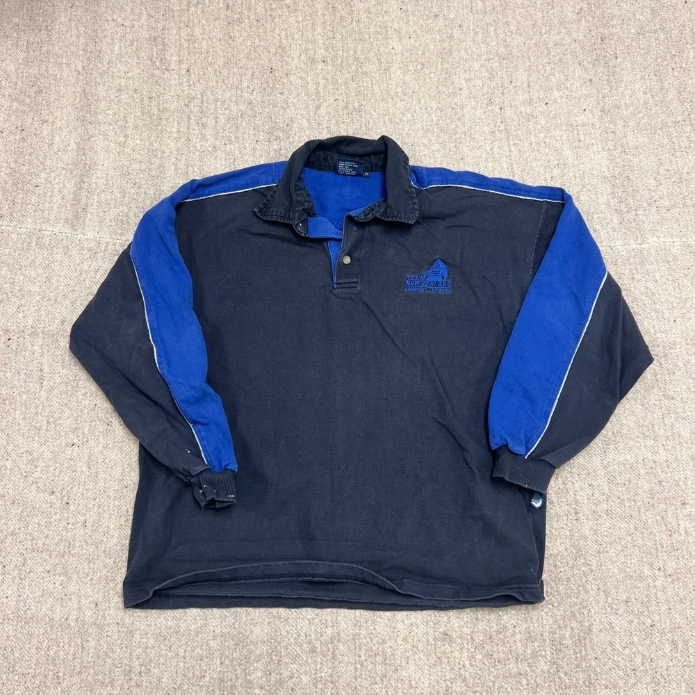 Vintage Team New Zealand‎ Rugby Medium Black 2000s America Cup